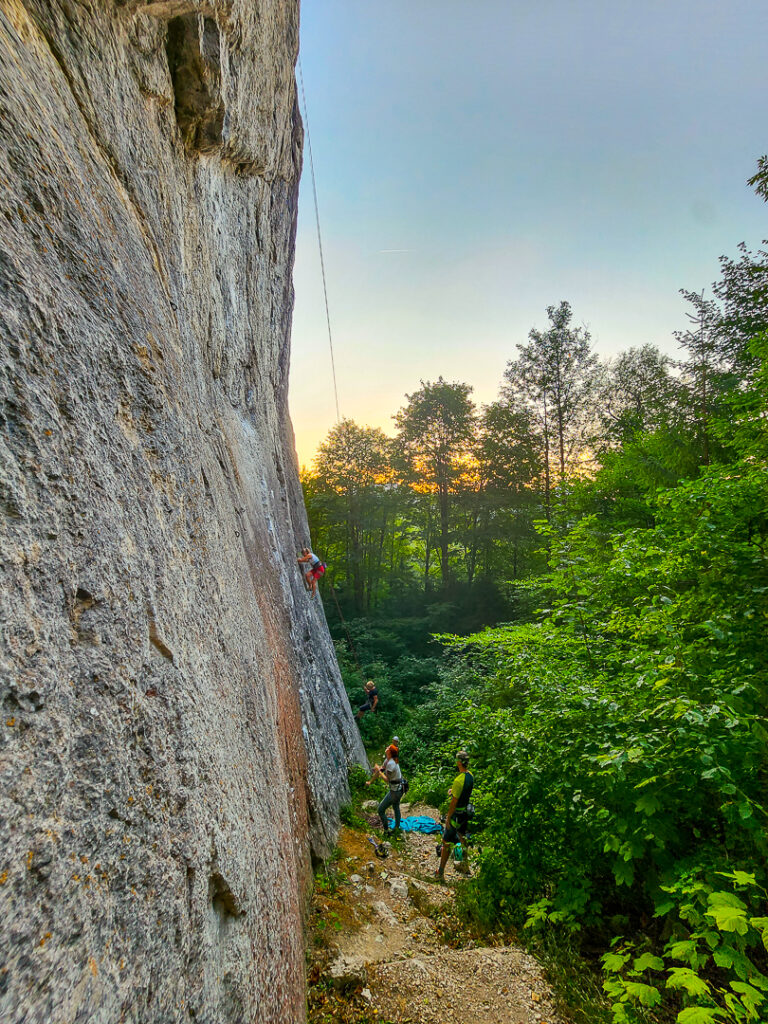 Klettern in Sparchen bis die Sun untergeht
