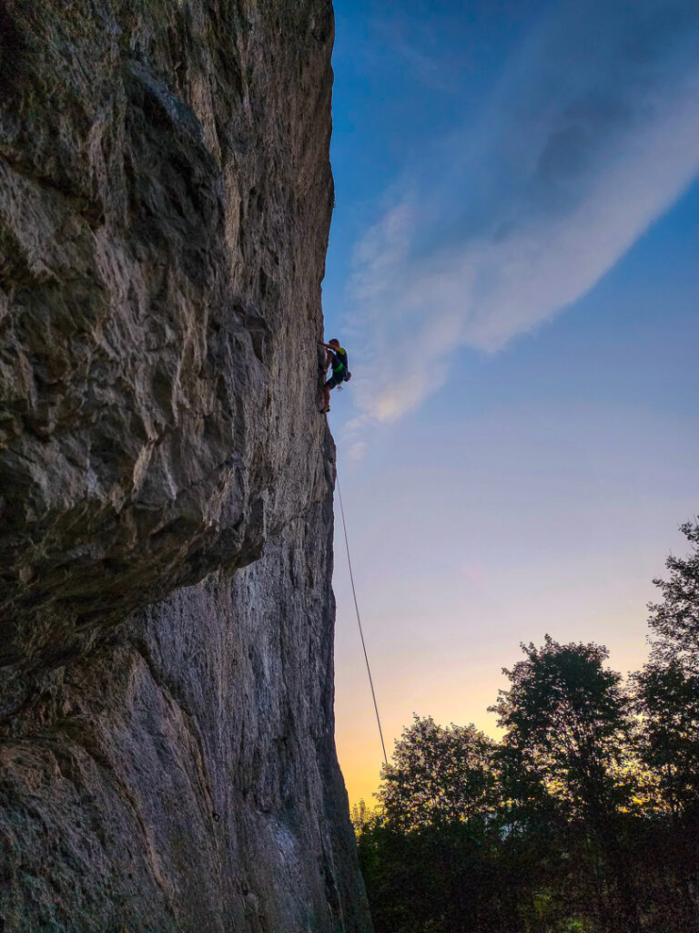 Klettern in Sparchen bis die Sun untergeht